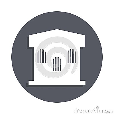 prison building icon in badge style. One of Buildings collection icon can be used for UI, UX Stock Photo