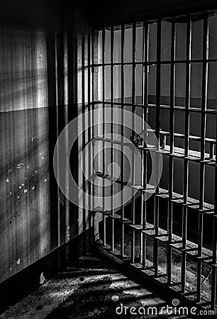 Prison Cell Bars Stock Photo