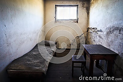 Prison Cell in Concentration Camp Editorial Stock Photo