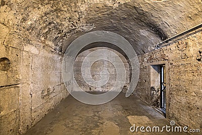 Prison Cell at the Doges Palace in Venice Editorial Stock Photo