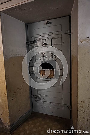 Prison cell in a Stasi facility Editorial Stock Photo