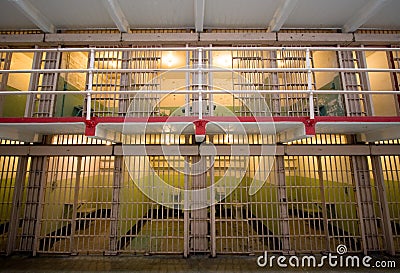 Prison cells at Alcatraz Stock Photo