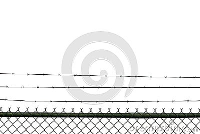 Prison Fence Stock Photo