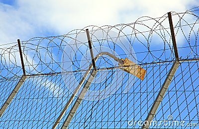 Prison fence Stock Photo