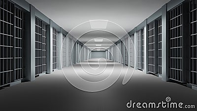 Prison interior Stock Photo