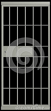 Prison Jail Cell Door Isolated Illustration Stock Photo