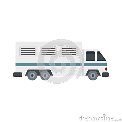 Prison truck icon flat isolated vector Vector Illustration