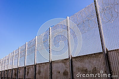 Prison Wall Stock Photo