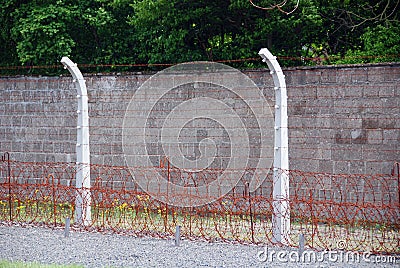 Prisoner with deat zone fence Editorial Stock Photo