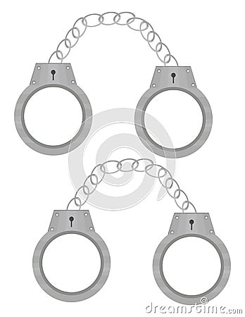 Prisoner handcuffs, icon Vector Illustration