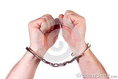 Prisoner hands Stock Photo