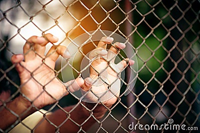 Prisoner of the man who was imprisoned in prison Stock Photo