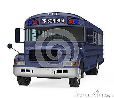 Prisoner Transport Bus Isolated Stock Photo