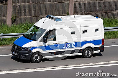 Prisoner transport vehicle Editorial Stock Photo