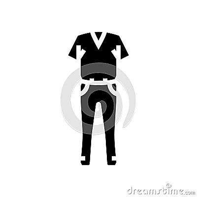 prisoner uniform crime glyph icon vector illustration Vector Illustration