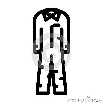 prisoner uniform crime line icon vector illustration Cartoon Illustration