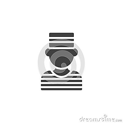 Prisoner uniform vector icon Vector Illustration