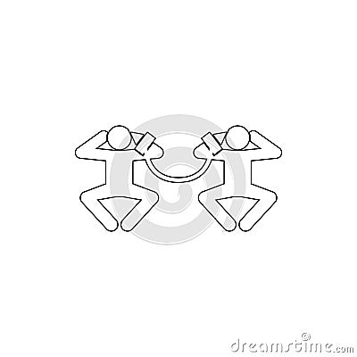 Prisoner, war, soldier outline icon. Can be used for web, logo, mobile app, UI, UX Vector Illustration