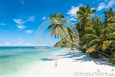 Pristine Beach in Seychelles Editorial Stock Photo