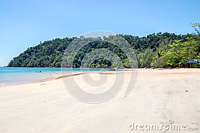 Pristine beach at Koh Phayam Stock Photo