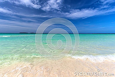 Pristine Cuban beach in Cayo Coco Stock Photo