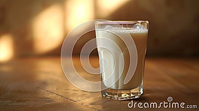 A pristine glass of milk, radiating purity and simplicity Stock Photo
