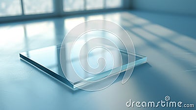 A pristine, glass touchscreen panel, a harmonious blend of technology and aesthetics Stock Photo