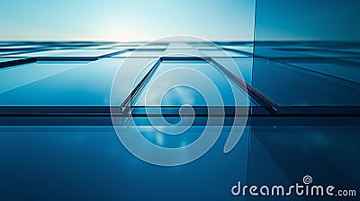 A pristine, glass touchscreen panel, a harmonious blend of technology and aesthetics Stock Photo