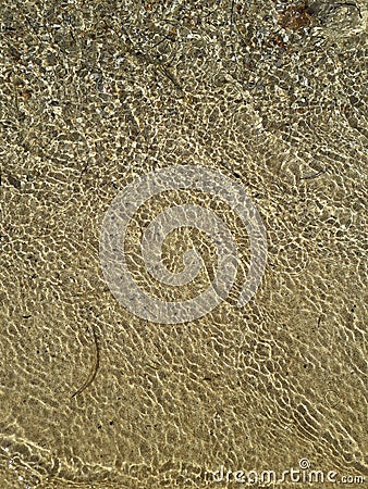 Pristine clear water on the Adriatic sandy beach Stock Photo