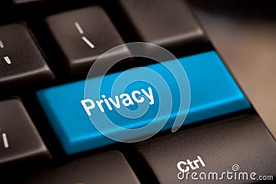 Privacy button Stock Photo