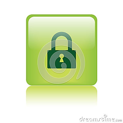 Privacy icon web button Cartoon Illustration