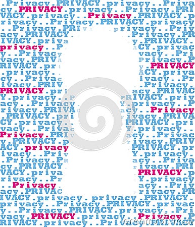 Privacy issues keyhole copyspace Vector Illustration