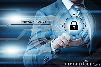 Privacy Policy Data Protection Safety Cyber Security Business Internet Technology Concept Stock Photo