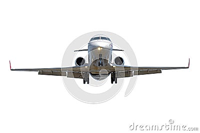 Privat jet plane isolated on a white background Stock Photo