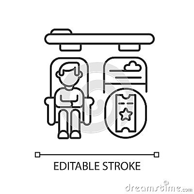 Private accommodations linear icon Vector Illustration