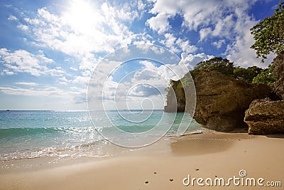 Private beach Stock Photo