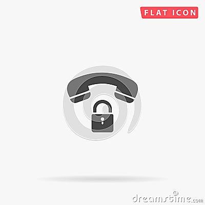 Private Call flat vector icon Vector Illustration