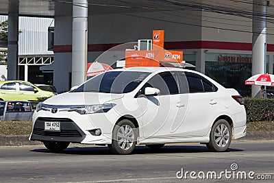 Private City Car, Toyota Vios. Four door subcompact sedan Editorial Stock Photo