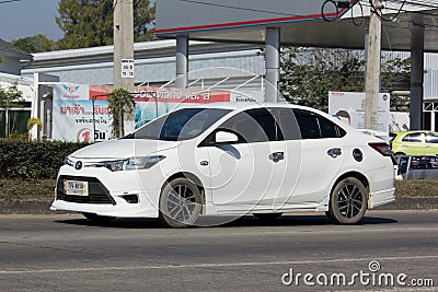 Private City Car, Toyota Vios. Four door subcompact sedan Editorial Stock Photo