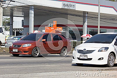 Private City Car, Toyota Vios. Four door subcompact sedan Editorial Stock Photo