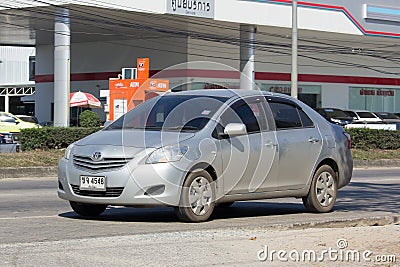 Private City Car, Toyota Vios. Four door subcompact sedan Editorial Stock Photo