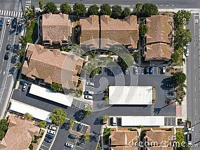 Private community of condominium in the neighborhood of San Marcos Editorial Stock Photo