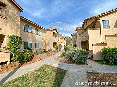 Private community of condominium in the neighborhood of San Marcos Editorial Stock Photo