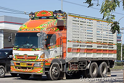 Private Hino Cargo Truck. Editorial Stock Photo