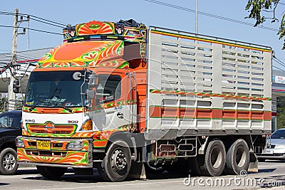 Private Hino Cargo Truck. Editorial Stock Photo