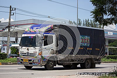 Private Hino Cargo Truck for elephant move Editorial Stock Photo