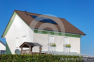 private home with solar panel Stock Photo