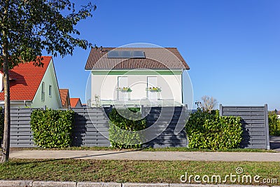 private home with solar panel Stock Photo