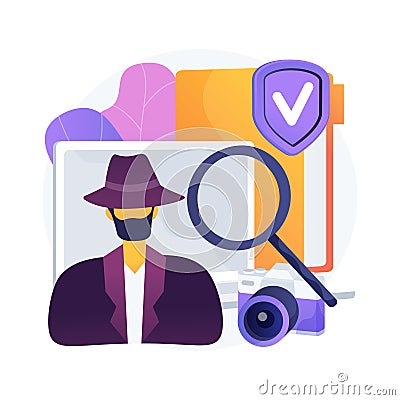 Private investigation abstract concept vector illustration. Vector Illustration