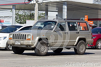 Private jeep 4X4 Cherokee car. Editorial Stock Photo